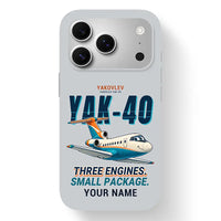 Thumbnail for Yakovlev Yak-40 - Cartoon + Name - MagSafe iPhone 17 Pro - Light Gray