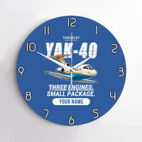 Thumbnail for Yakovlev Yak-40 - Cartoon + Name - No Frame - Blue