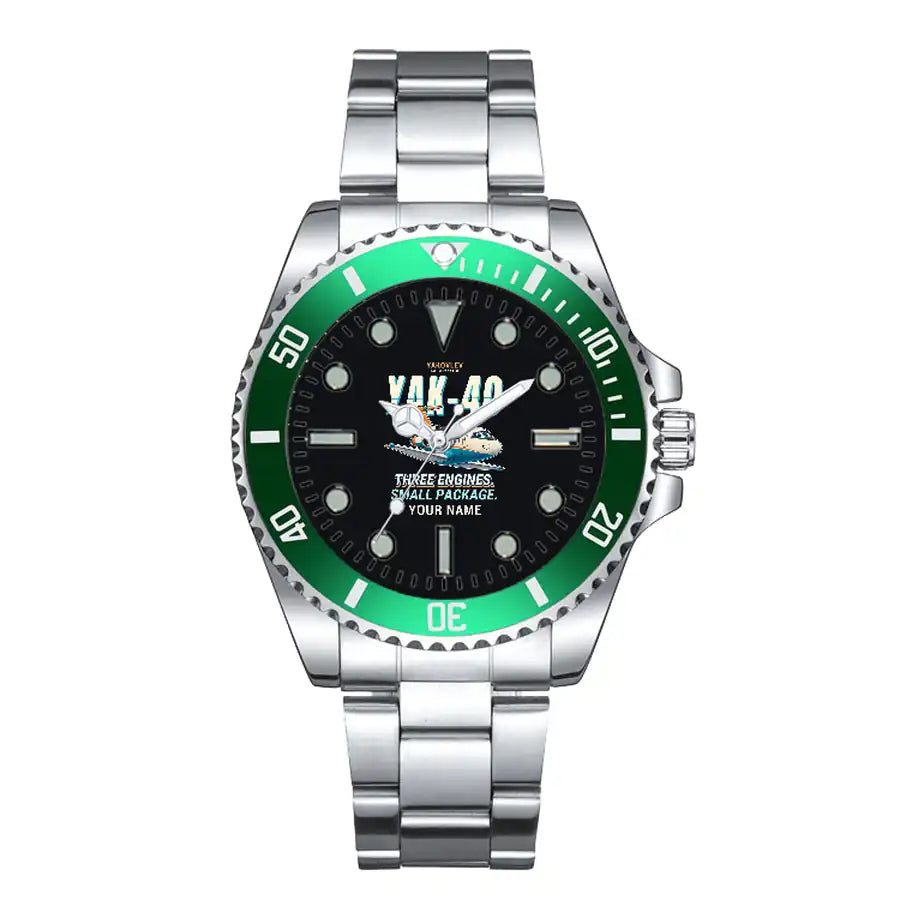 Yakovlev Yak-40 - Cartoon + Name - Premium Diver - Green