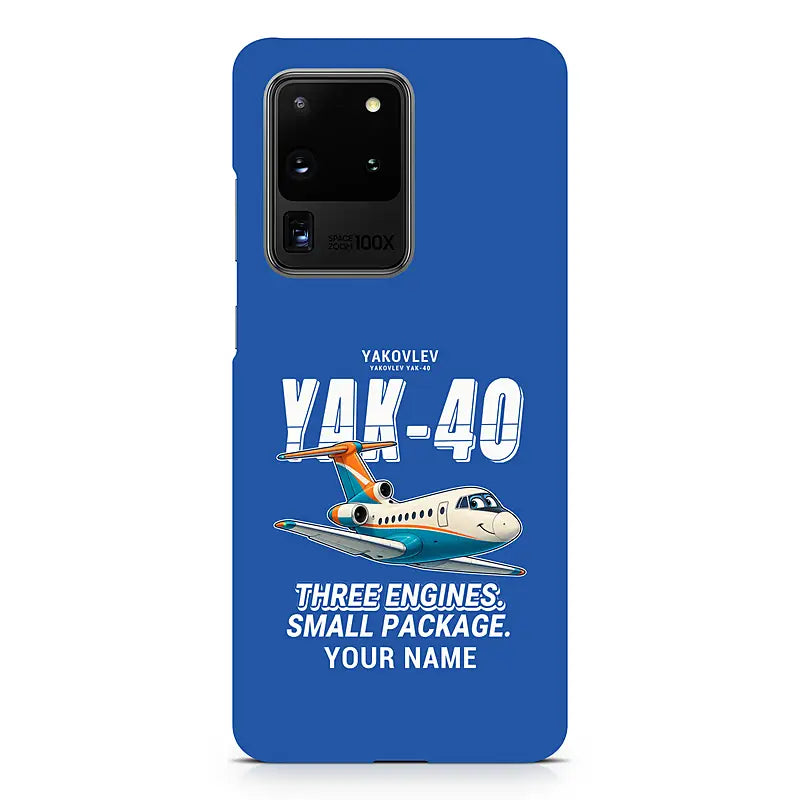 Yakovlev Yak-40 - Cartoon + Name - Samsung Case - Blue
