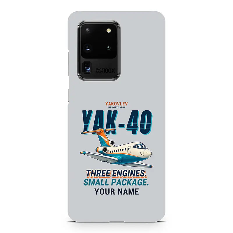 Yakovlev Yak-40 - Cartoon + Name - Samsung Case - Light Gray