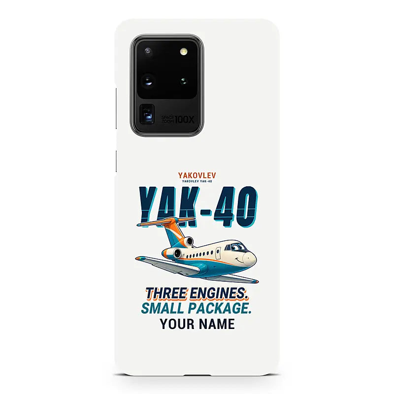 Yakovlev Yak-40 - Cartoon + Name - Samsung Case - White