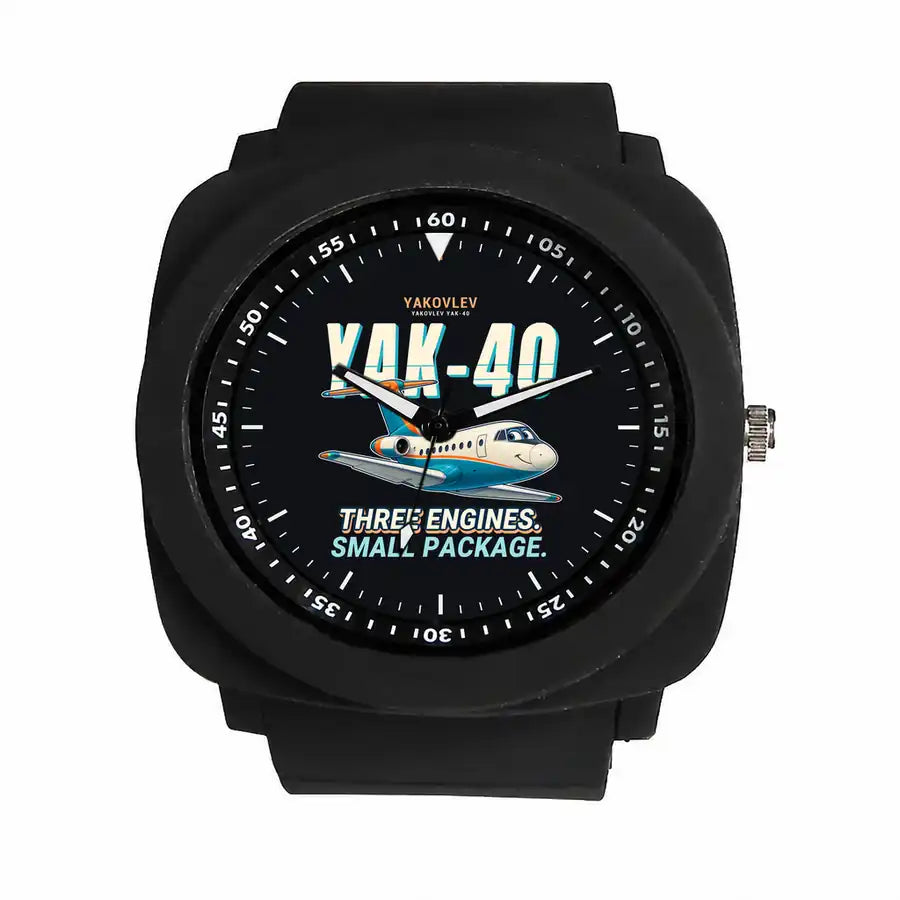 Yakovlev Yak-40 - Cartoon - Rubber Strap - Black