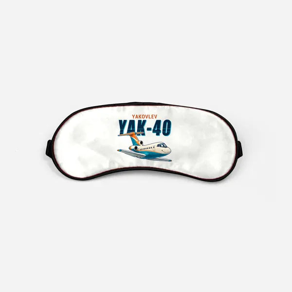 Yakovlev Yak-40 - Cartoon - Sleep Mask - White