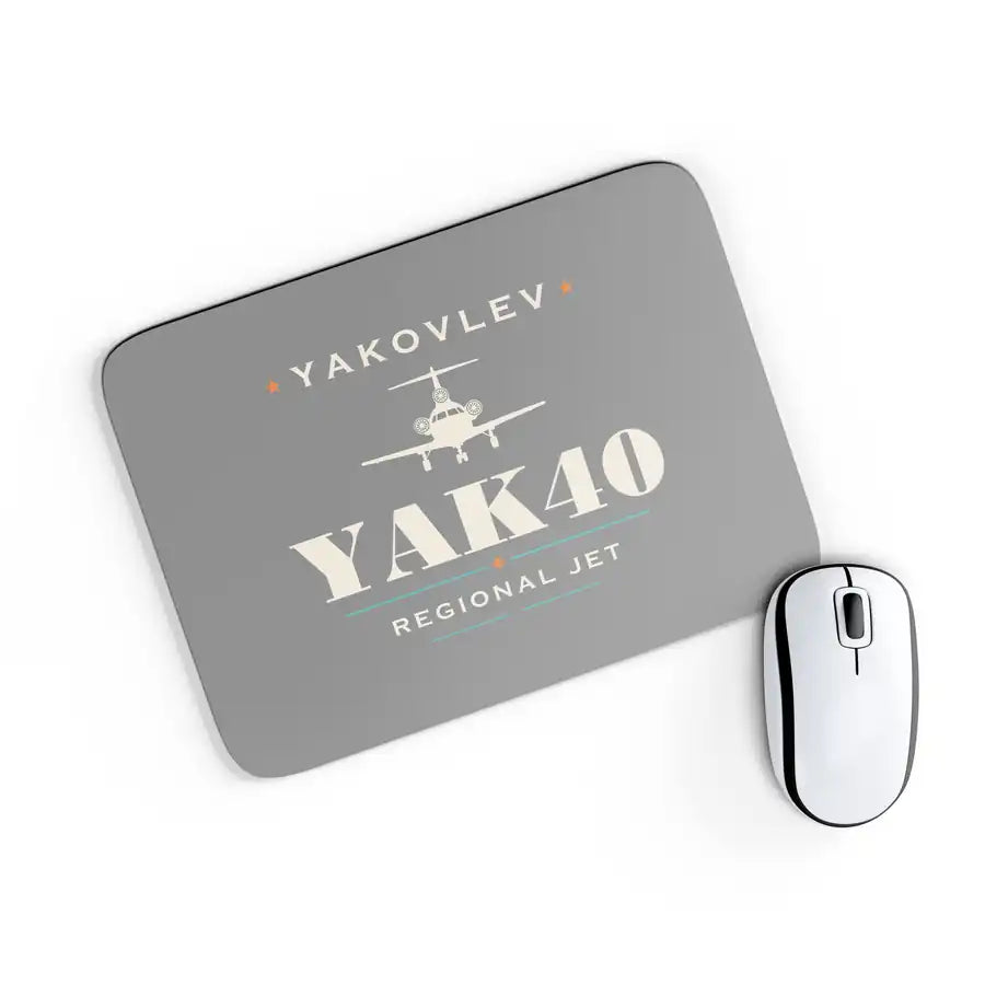 Yakovlev Yak-40 - Heritage - Mouse Pad - Gray
