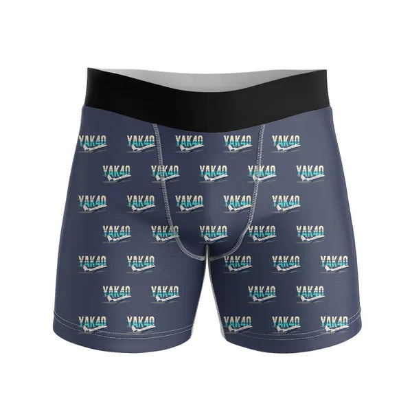 Yakovlev Yak-40 - Men Boxers - Original Pattern - Navy Blue