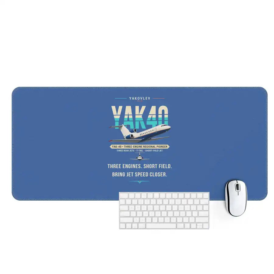 Yakovlev Yak-40 - Original - Desk Mat - Blue
