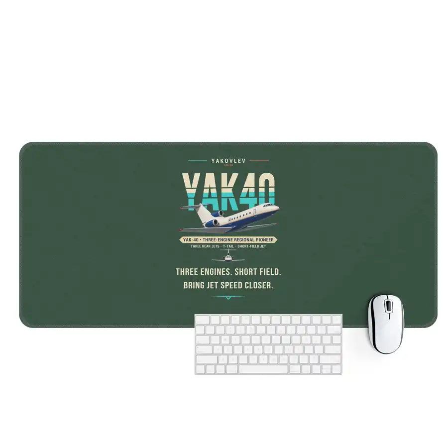 Yakovlev Yak-40 - Original - Desk Mat - Dark Green
