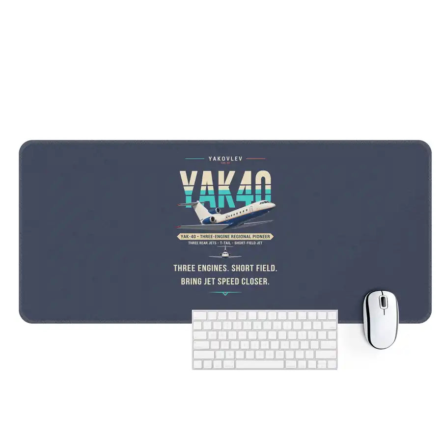 Yakovlev Yak-40 - Original - Desk Mat - Navy Blue