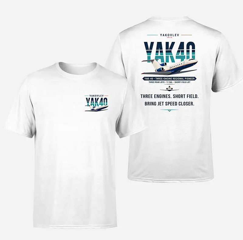 Yakovlev Yak-40 - Original - Double-Side T-Shirt - White