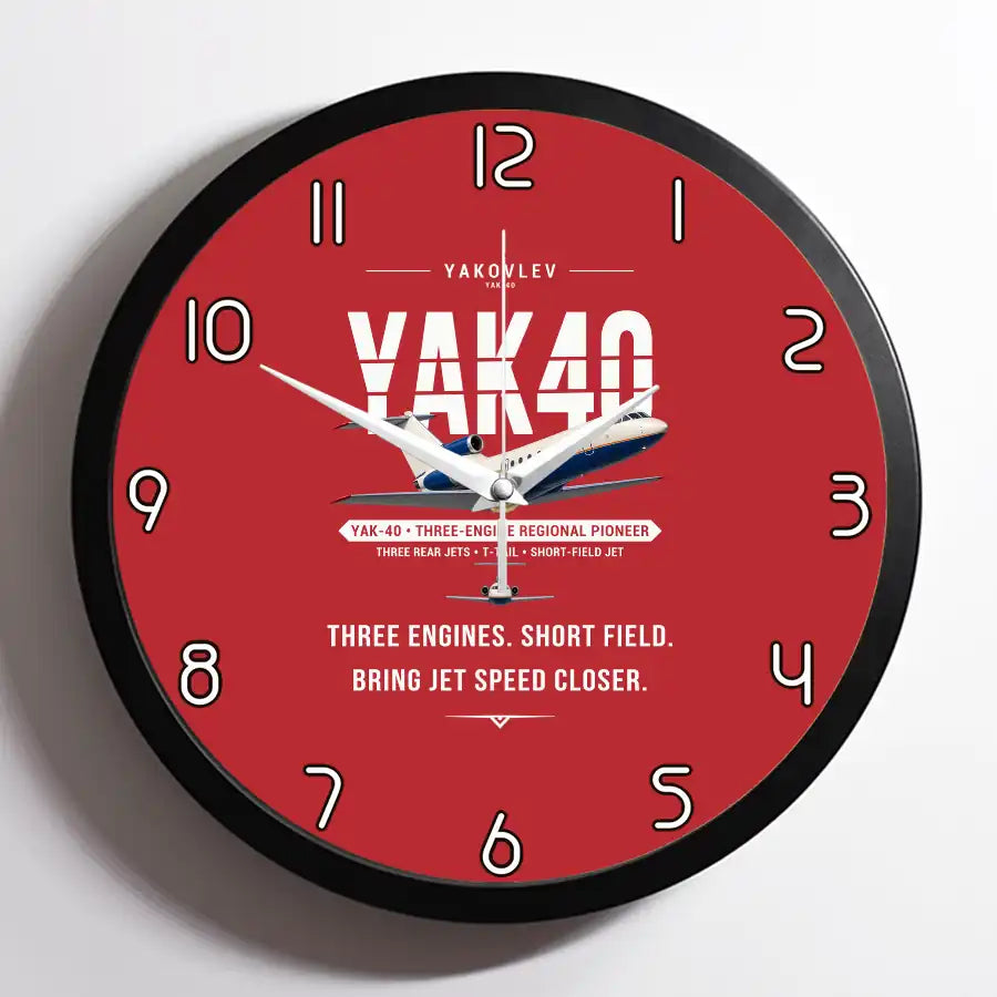 Yakovlev Yak-40 - Original - Framed - Red