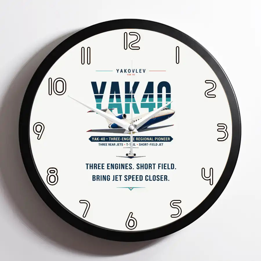 Yakovlev Yak-40 - Original - Framed - White