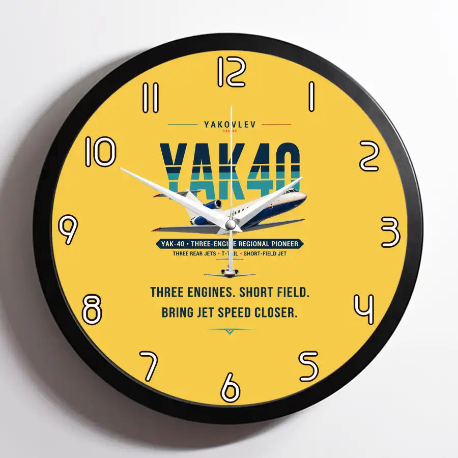 Yakovlev Yak-40 - Original - Framed - Yellow