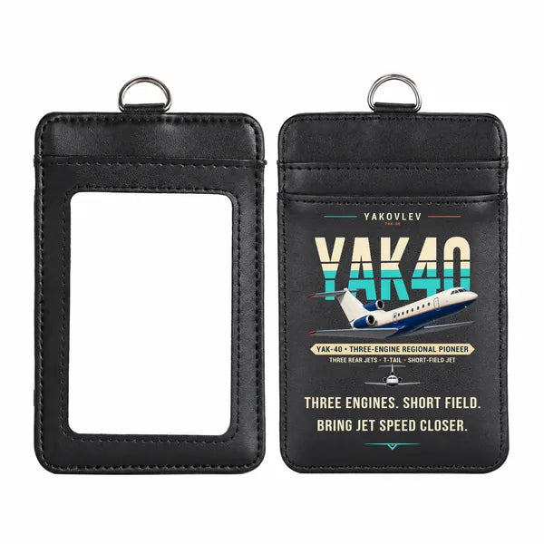 Yakovlev Yak-40 - Original - ID Card Holder - Black