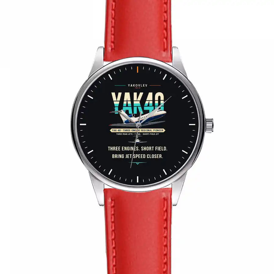 Yakovlev Yak-40 - Original - Leather Strap - Red Leather Strap