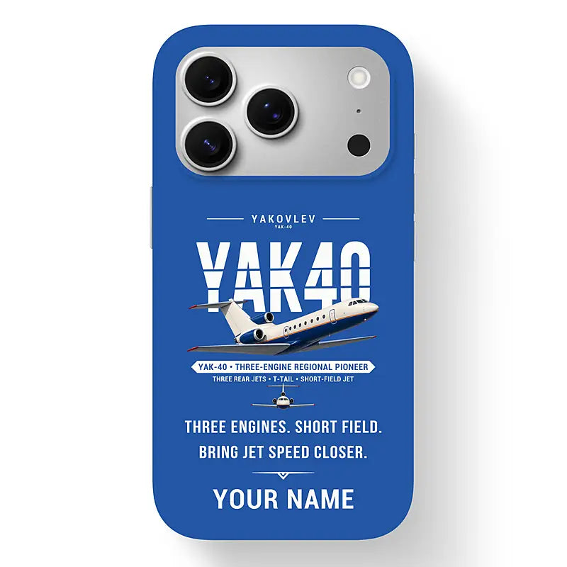 Yakovlev Yak-40 - Original + Name - MagSafe iPhone 17 Pro - Blue