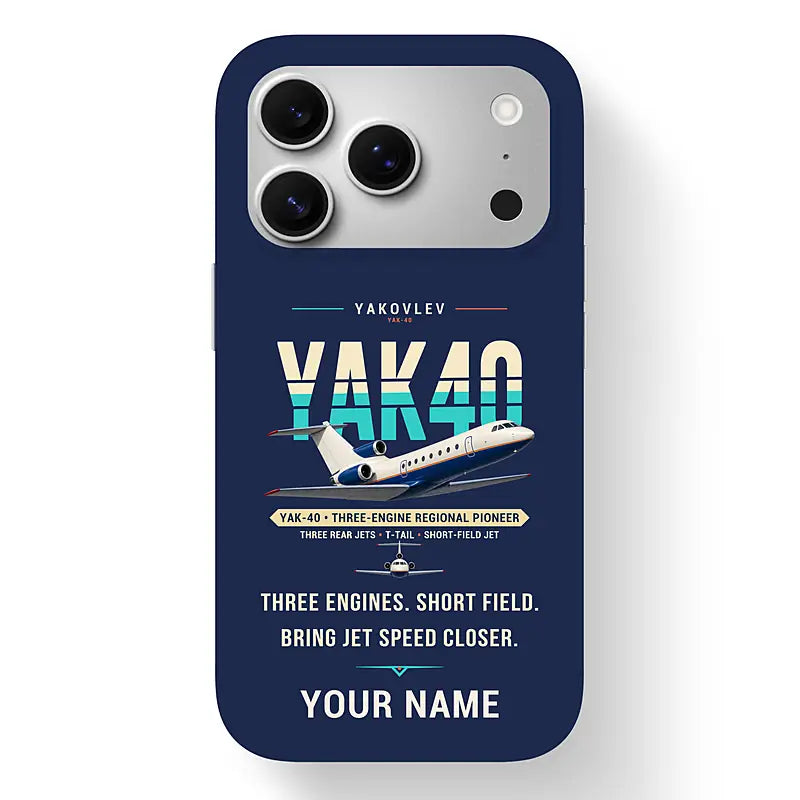 Yakovlev Yak-40 - Original + Name - MagSafe iPhone 17 Pro - Navy Blue