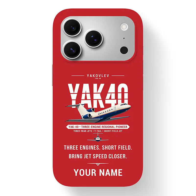 Yakovlev Yak-40 - Original + Name - MagSafe iPhone 17 Pro - Red