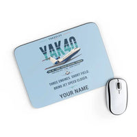 Thumbnail for Yakovlev Yak-40 - Original + Name - Mouse Pad - Light Blue
