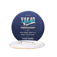 Thumbnail for Yakovlev Yak-40 - Original + Name - Pin - Navy Blue