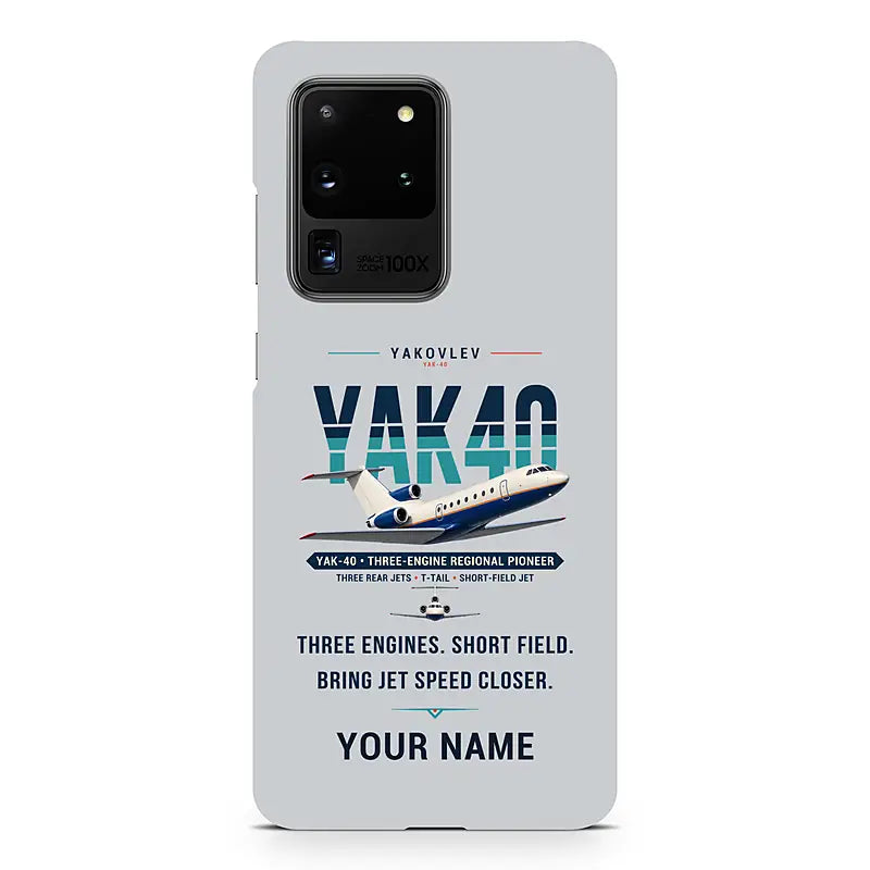 Yakovlev Yak-40 - Original + Name - Samsung Case - Light Gray