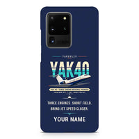 Thumbnail for Yakovlev Yak-40 - Original + Name - Samsung Case - Navy Blue