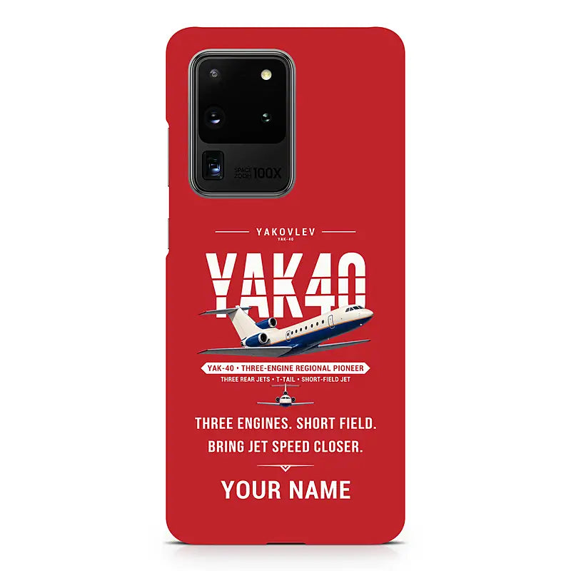 Yakovlev Yak-40 - Original + Name - Samsung Case - Red