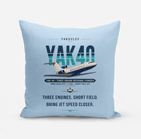 Thumbnail for Yakovlev Yak-40 - Original - Pillow - Light Blue