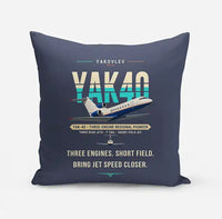 Thumbnail for Yakovlev Yak-40 - Original - Pillow - Navy Blue