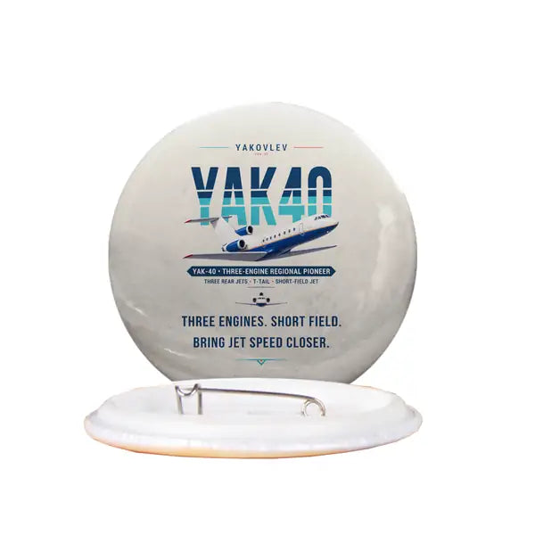 Yakovlev Yak-40 - Original - Pin - Beige