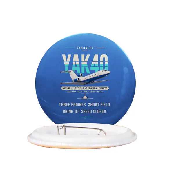 Yakovlev Yak-40 - Original - Pin - Blue