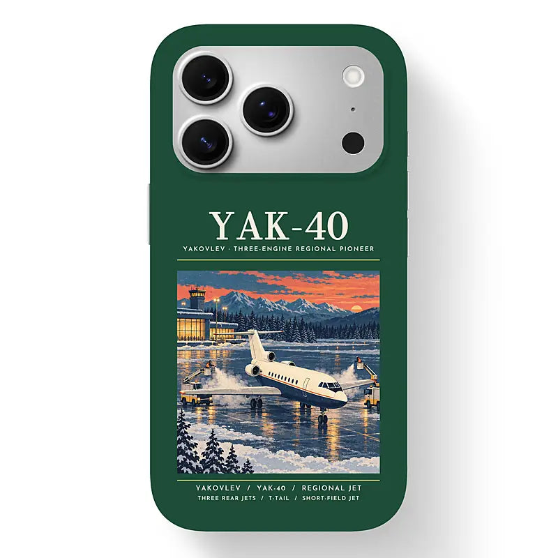 Yakovlev Yak-40 - Poster - MagSafe iPhone 17 Pro - Dark Green