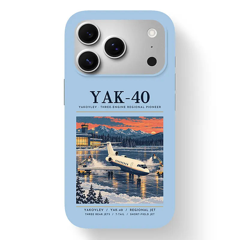 Yakovlev Yak-40 - Poster - MagSafe iPhone 17 Pro - Light Blue