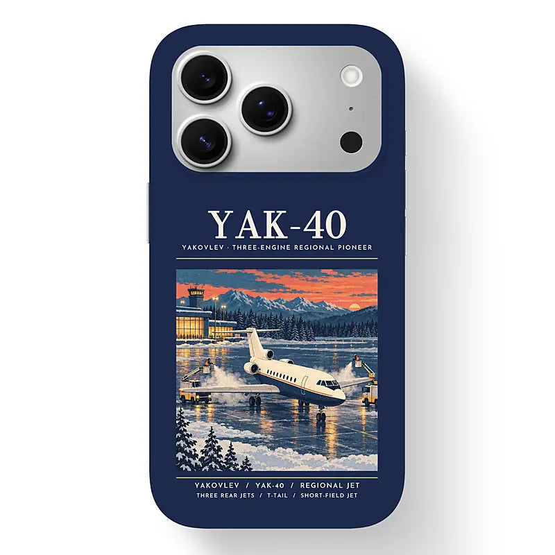 Yakovlev Yak-40 - Poster - MagSafe iPhone 17 Pro - Navy Blue