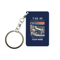 Thumbnail for Yakovlev Yak-40 - Poster + Name - Key Chain - Navy Blue
