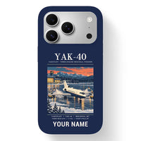 Thumbnail for Yakovlev Yak-40 - Poster + Name - MagSafe iPhone 17 Pro - Navy Blue