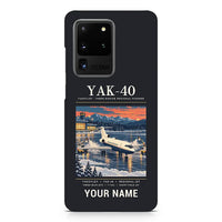 Thumbnail for Yakovlev Yak-40 - Poster + Name - Samsung Case - Black