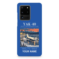 Thumbnail for Yakovlev Yak-40 - Poster + Name - Samsung Case - Blue