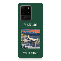 Thumbnail for Yakovlev Yak-40 - Poster + Name - Samsung Case - Dark Green
