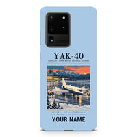Thumbnail for Yakovlev Yak-40 - Poster + Name - Samsung Case - Light Blue