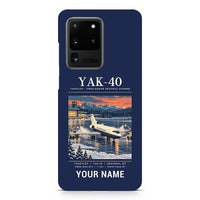Thumbnail for Yakovlev Yak-40 - Poster + Name - Samsung Case - Navy Blue