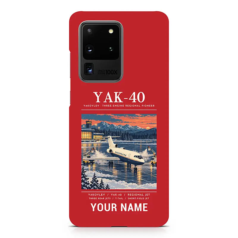 Yakovlev Yak-40 - Poster + Name - Samsung Case - Red