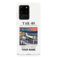 Thumbnail for Yakovlev Yak-40 - Poster + Name - Samsung Case - White