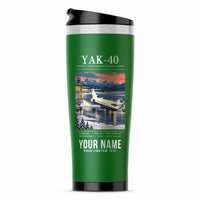 Thumbnail for Yakovlev Yak-40 - Poster + Name - Stainless Steel (No Holder) - Green