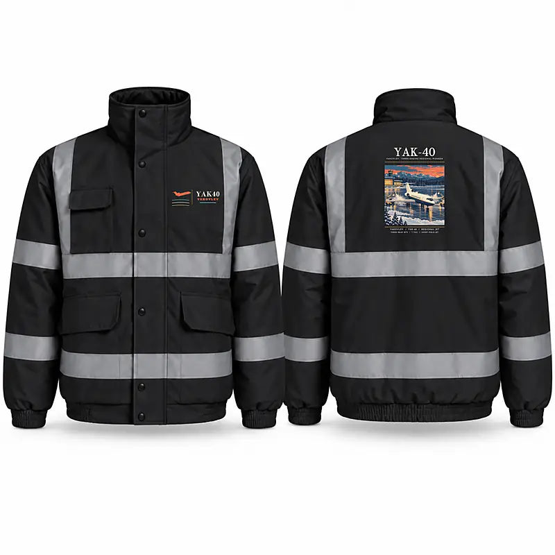 Yakovlev Yak-40 Reflective Winter Jackets - Poster - Black