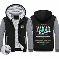 Thumbnail for Yakovlev Yak-40 Zipped Sweatshirts - Original - Black & Gray