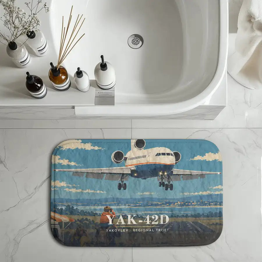 Yakovlev Yak-42D - 3D - Bath Mat