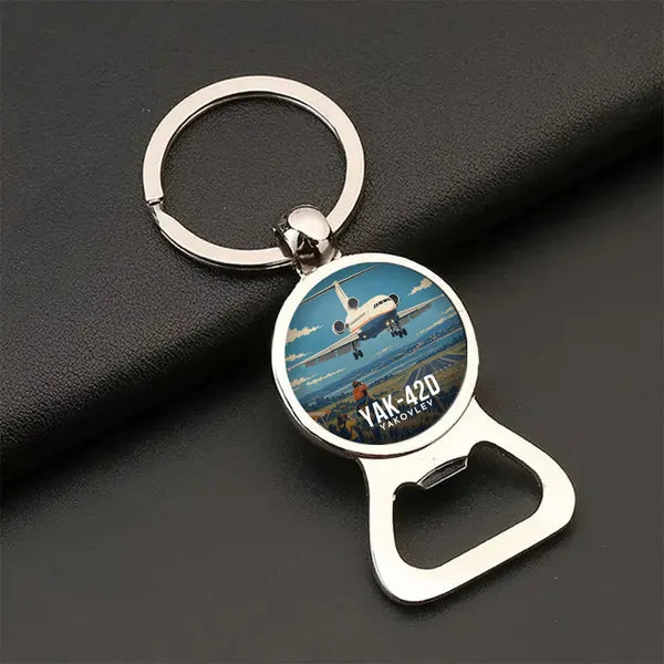 Yakovlev Yak-42D - 3D - Bottle Opener Key Chain - Full Print