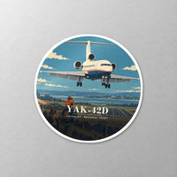 Thumbnail for Yakovlev Yak-42D - 3D - Circle Sticker - Close-up