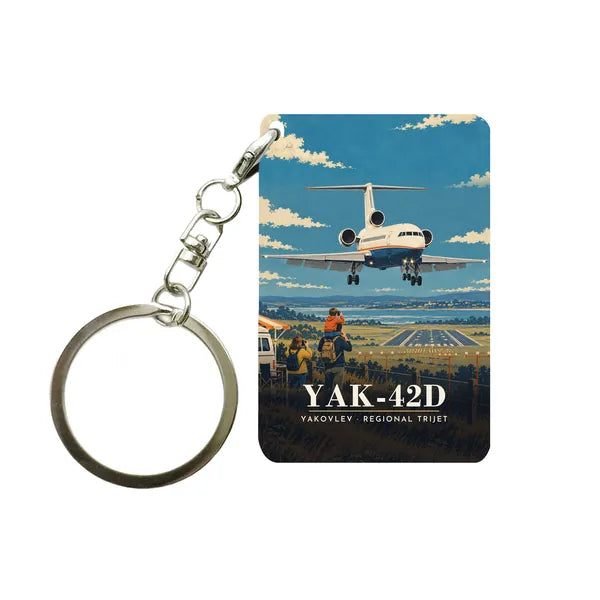 Yakovlev Yak-42D - 3D - Key Chain - Full Print